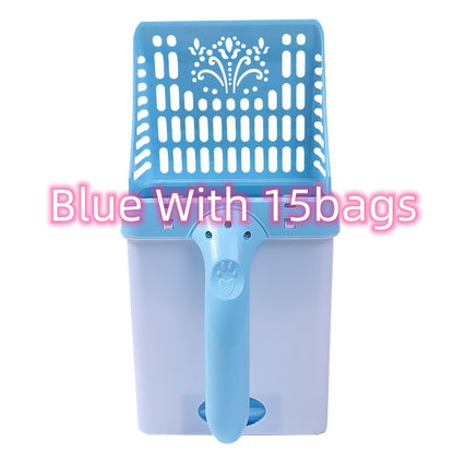 Upgraded Cat Litter Scoop & Waste Bin System with Refill Bags