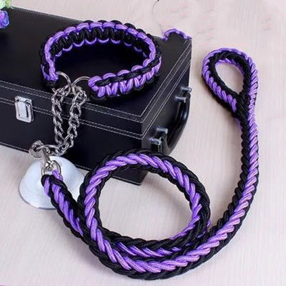 Durable Nylon Pet Leash & Collar for Medium and Large Dogs