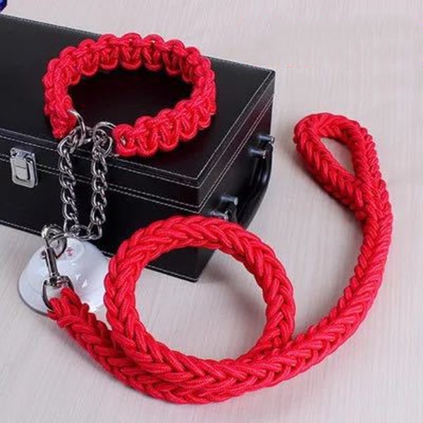 Durable Nylon Pet Leash & Collar for Medium and Large Dogs