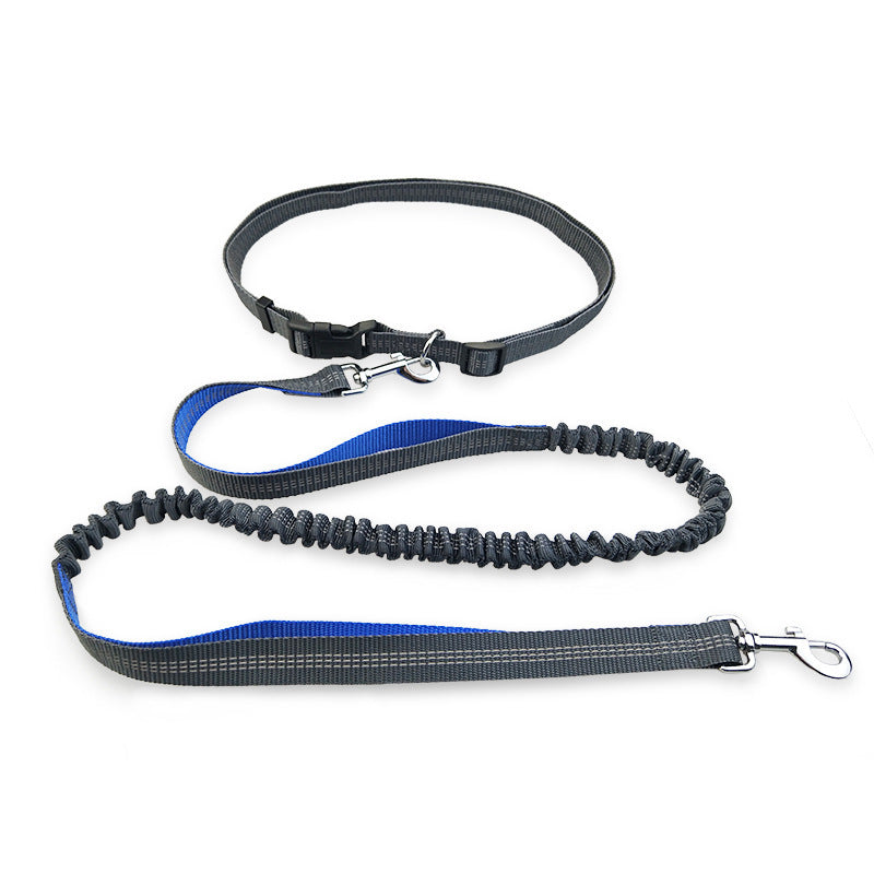 Double Elastic Reflective Running Dog Leash