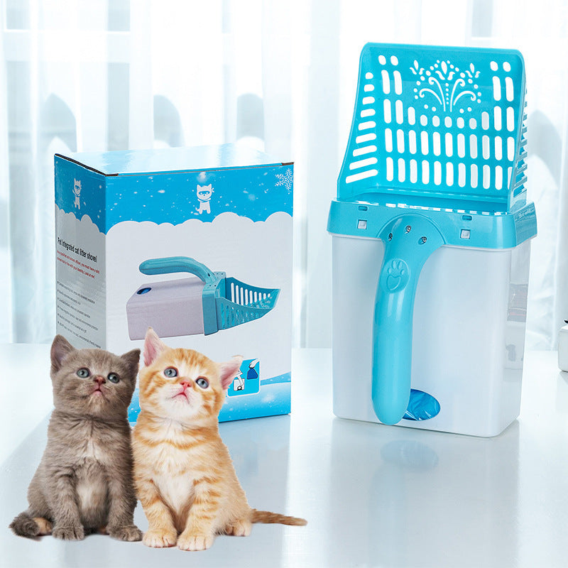 Upgraded Cat Litter Scoop & Waste Bin System with Refill Bags