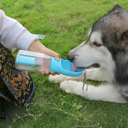 3-in-1 Portable Pet Water Bottle with Food and Waste Dispenser