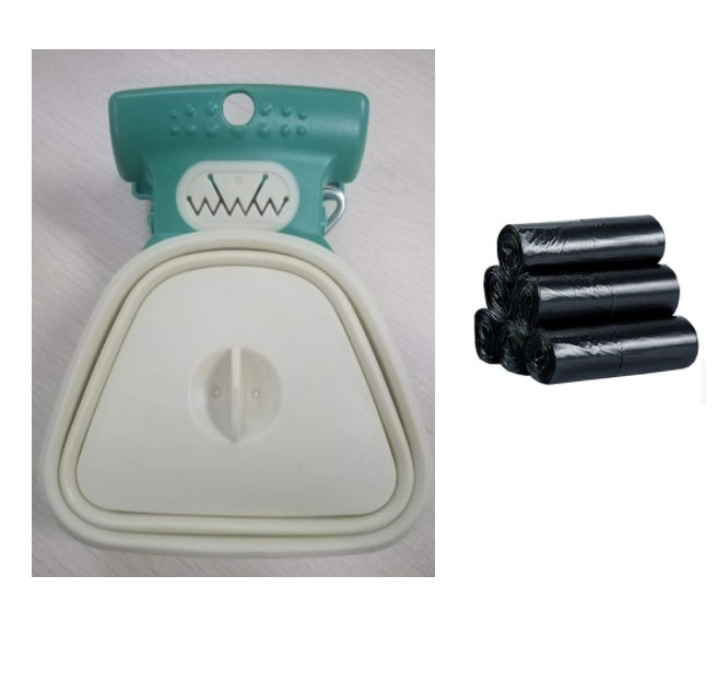 Foldable Travel Dog Poop Bag Dispenser with Poop Spoon