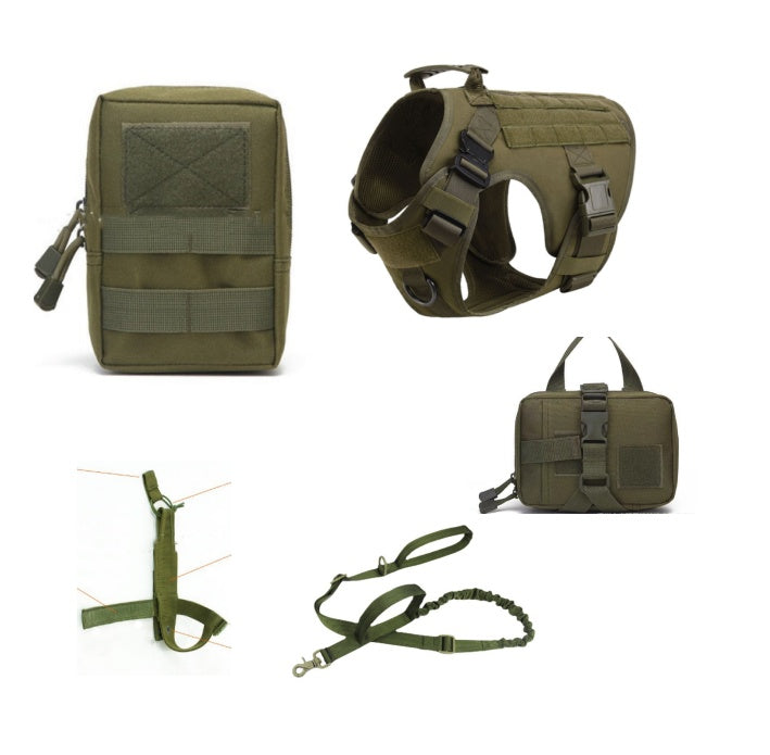 Tactical Dog Harness & Leash Set for All Breeds