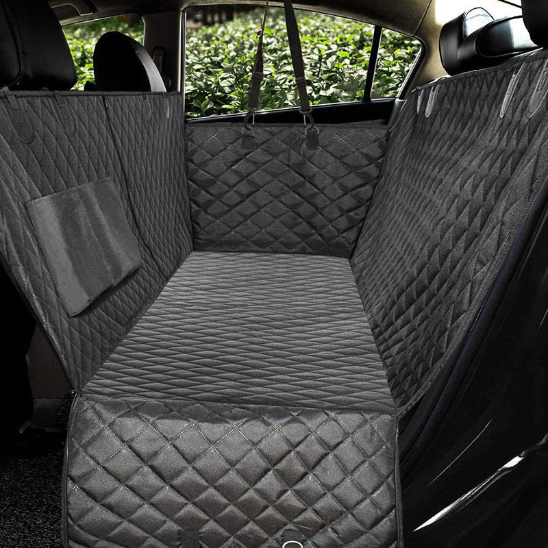 Pet Seat Cover with Mesh View, Zipper & Pocket for Travel